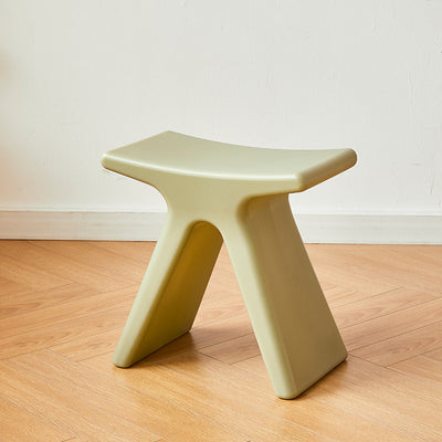 Modern Minimalist Geometric PE Plastic Kids Low Stool Backless Armless For Hallway