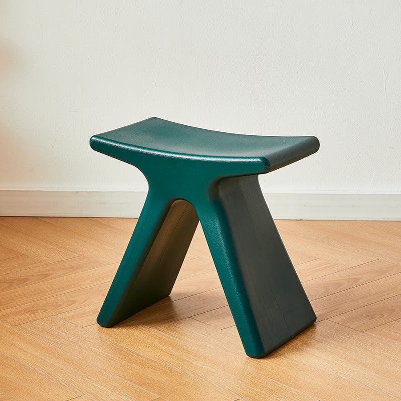 Modern Minimalist Geometric PE Plastic Kids Low Stool Backless Armless For Hallway