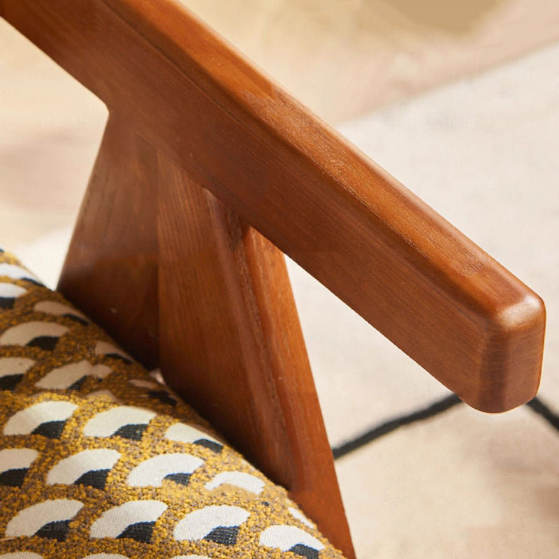 Traditional Rustic Rectangular Ash Wood Solid Wood Board Fabric Sponge Bench Backrest Armrest For Living Room