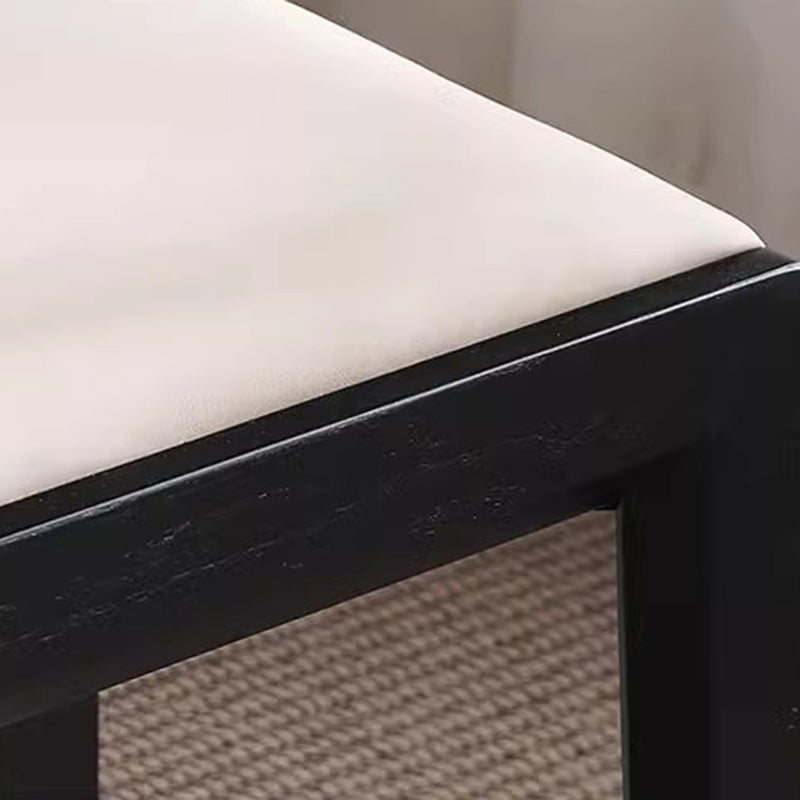 Contemporary Scandinavian Rectangular Ash Wood Microfiber Leather Sponge Bench Backless Armless For Entryway