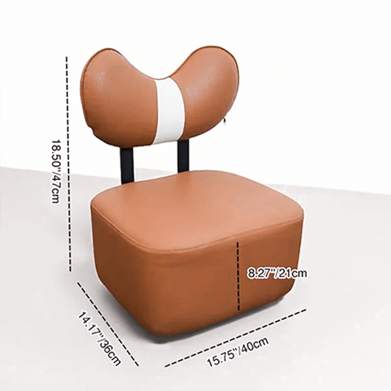 Tabouret bas pour enfants contemporain créatif en forme de carré avec plateau en bois, similicuir et éponge, mobile, sans dossier ni accoudoirs, pour salon 