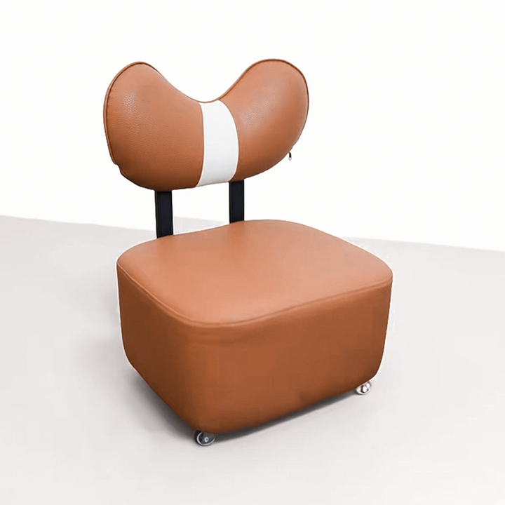 Tabouret bas pour enfants contemporain créatif en forme de carré avec plateau en bois, similicuir et éponge, mobile, sans dossier ni accoudoirs, pour salon 
