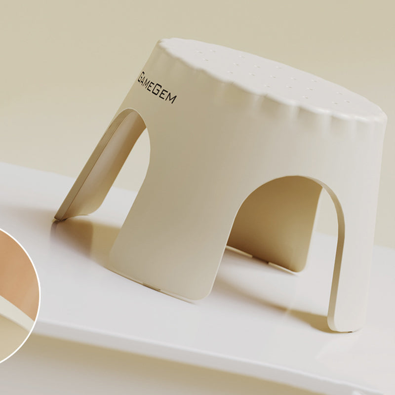 Tabouret bas empilable pour enfants en PP, style Art déco moderne, en forme de biscuit, sans dossier ni accoudoirs, pour l’entrée 
