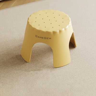 Modern Art Deco Stackable Cookie-Shaped PP Kids Low Stool Backless Armless For Entryway