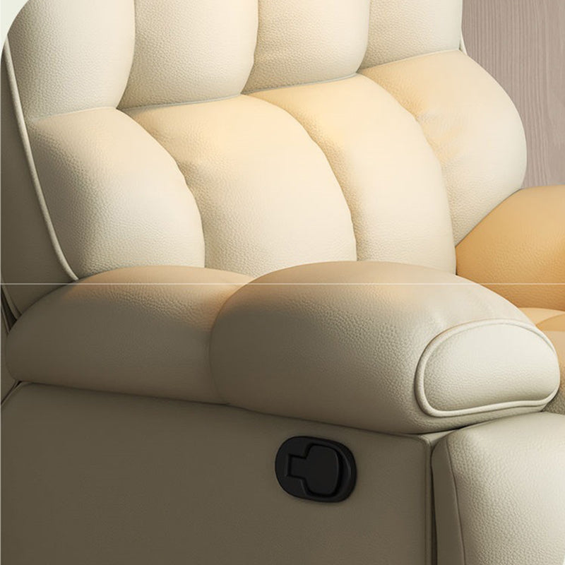 Contemporary Scandinavian Tofu Block Carbon Steel Cat Scratching Leather Manual Adjustment Rotatable Accent Chair Armrest For Living Room