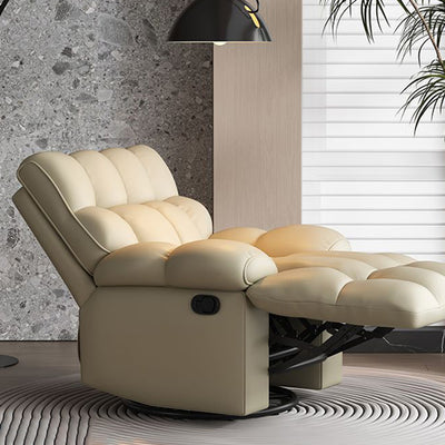 Contemporary Scandinavian Tofu Block Carbon Steel Cat Scratching Leather Manual Adjustment Rotatable Accent Chair Armrest For Living Room