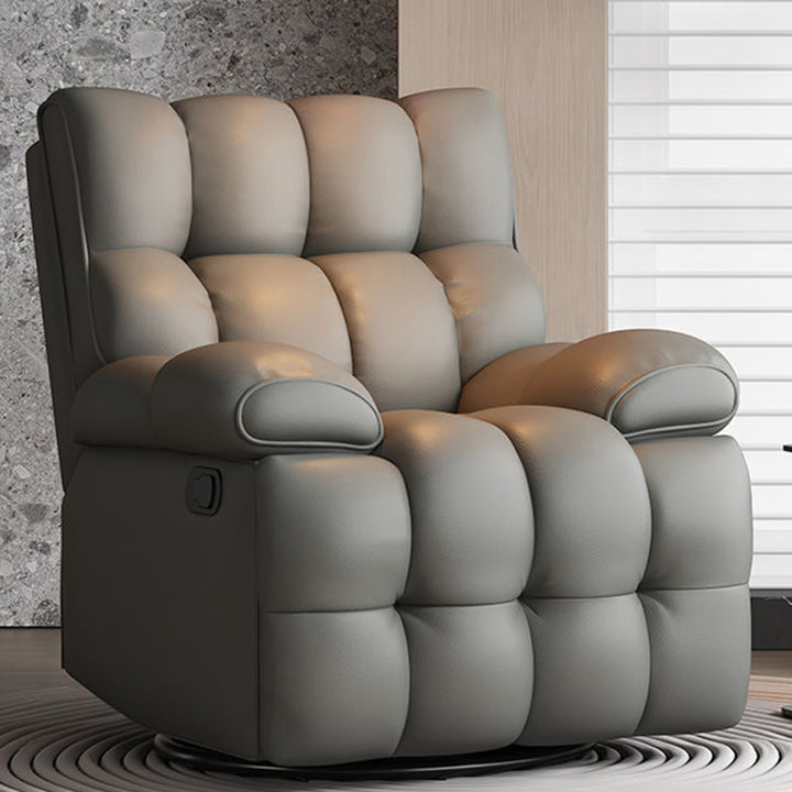 Bloc de tofu scandinave contemporain en acier au carbone, griffoir pour chat en cuir, réglage manuel, fauteuil d'appoint rotatif avec accoudoir pour salon 