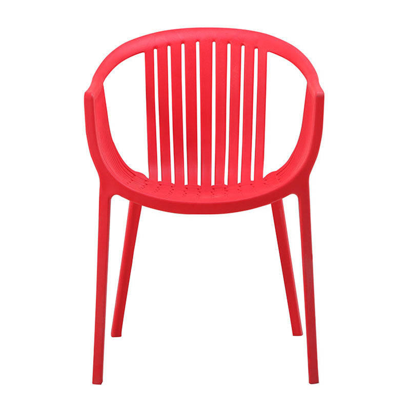 Moderner minimalistischer ergonomischer Bogenförmiger PP Stabiler Esszimmerstuhl Rückenlehne Armlehne Für Esszimmer 