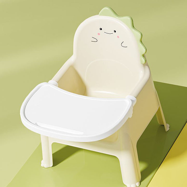 Zeitgenössischer kreativer Dinosaurier PP abnehmbarer Kinder-Esszimmerstuhl Rückenlehne Armlehne für Esszimmer 
