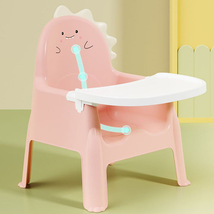 Zeitgenössischer kreativer Dinosaurier PP abnehmbarer Kinder-Esszimmerstuhl Rückenlehne Armlehne für Esszimmer 
