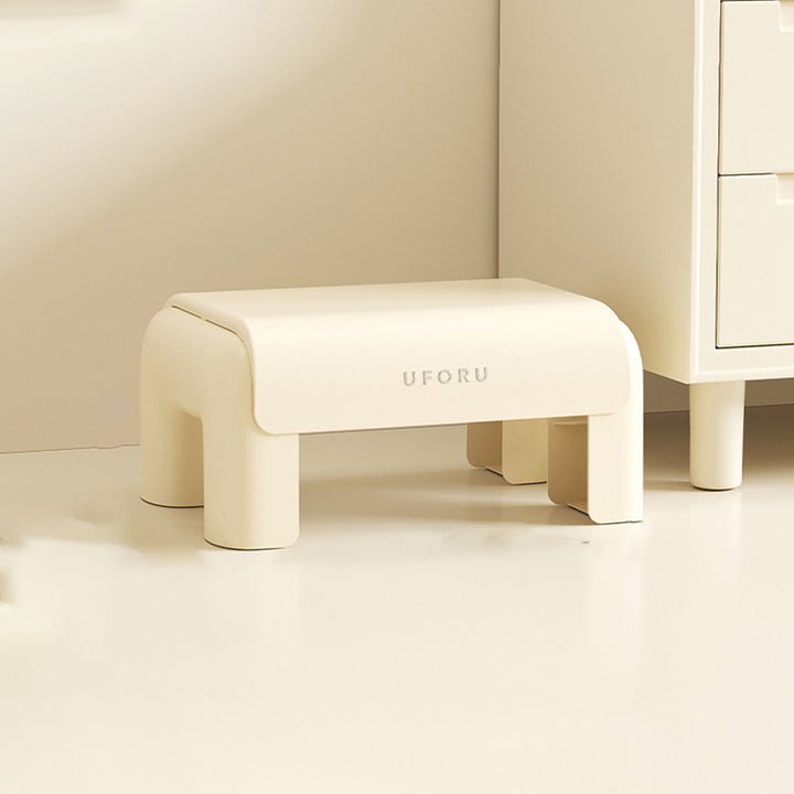 Tabouret bas rectangulaire moderne minimaliste en PP pour enfants, antidérapant, sans dossier ni accoudoirs, pour salon 