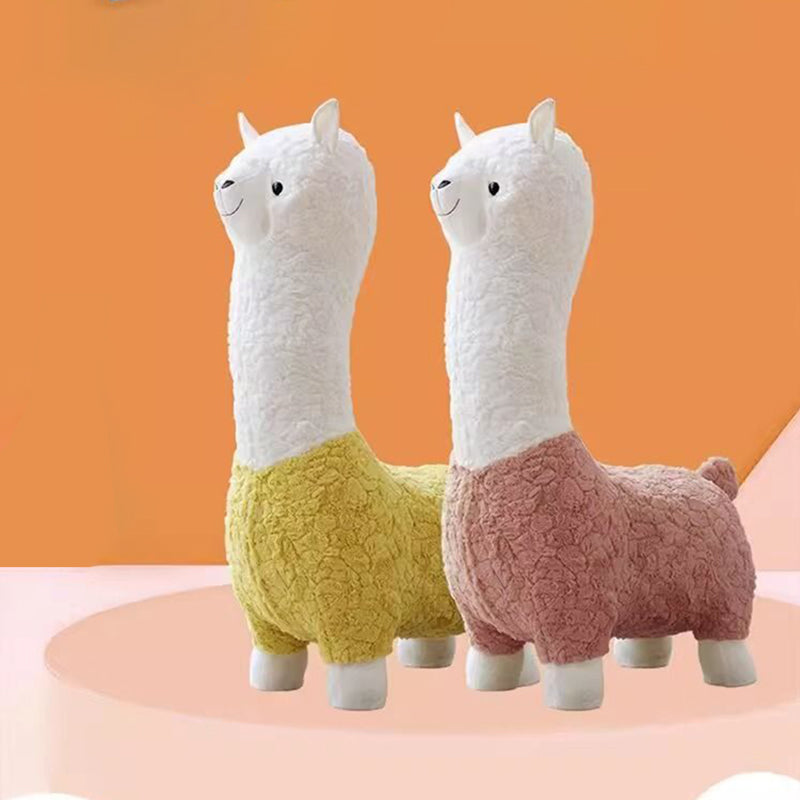 Tabouret bas sans dossier ni accoudoirs pour enfants, en alpaga cartoon contemporain créatif, laine d&