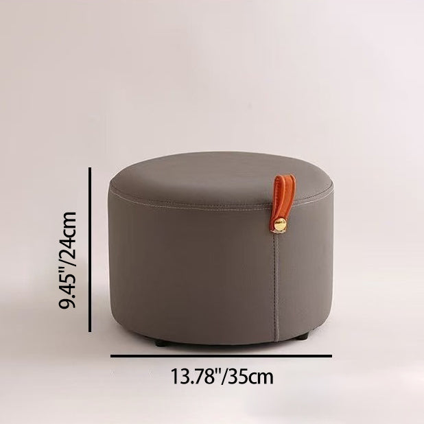 Contemporary Nordic Cylinder Multi-Layer Board Cat Scratching Leather Sponge Low Stool Backless Armless For Entryway