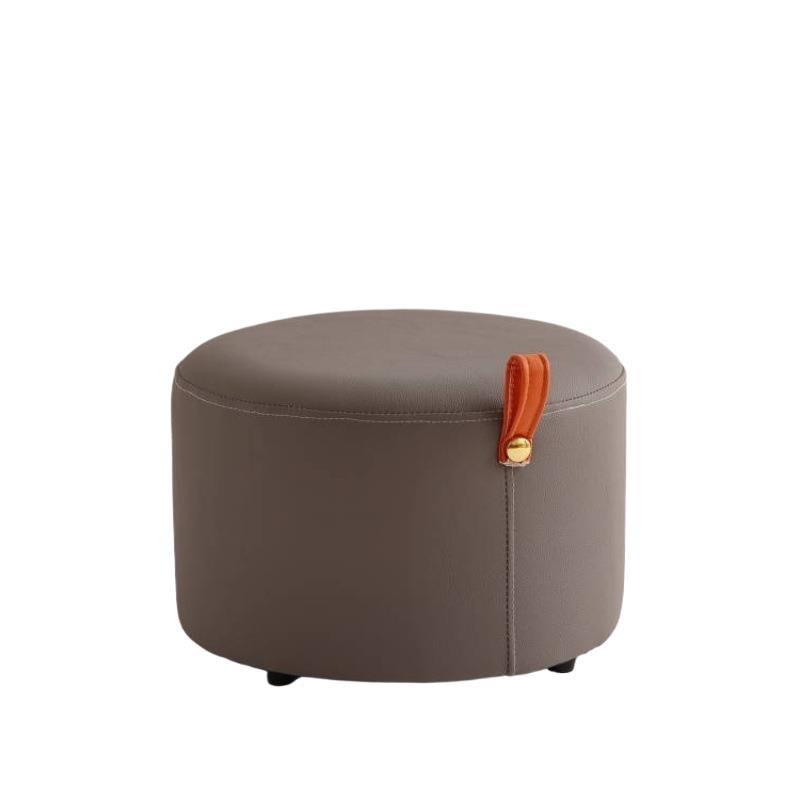 Contemporary Nordic Cylinder Multi-Layer Board Cat Scratching Leather Sponge Low Stool Backless Armless For Entryway