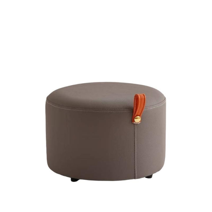 Contemporary Nordic Cylinder Multi-Layer Board Cat Scratching Leather Sponge Low Stool Backless Armless For Entryway