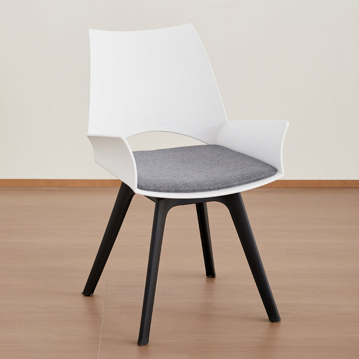 Zeitgenössischer industrieller trapezförmiger Kunststoff-Kohlenstoffstahl-Stoff-Schwamm-Drehbarer Ergonomischer Schreibtischstuhl Rückenlehne Armlehne für Home Office 