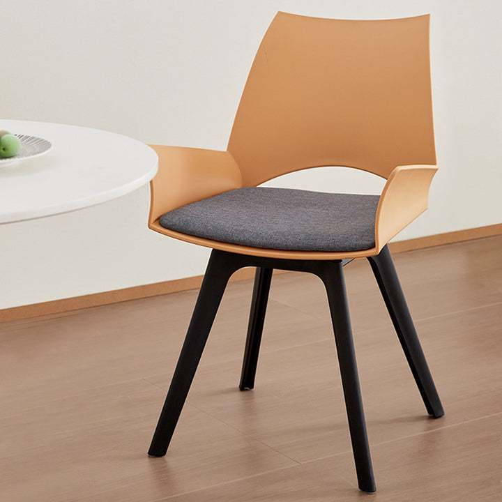 Zeitgenössischer industrieller trapezförmiger Kunststoff-Kohlenstoffstahl-Stoff-Schwamm-Drehbarer Ergonomischer Schreibtischstuhl Rückenlehne Armlehne für Home Office 