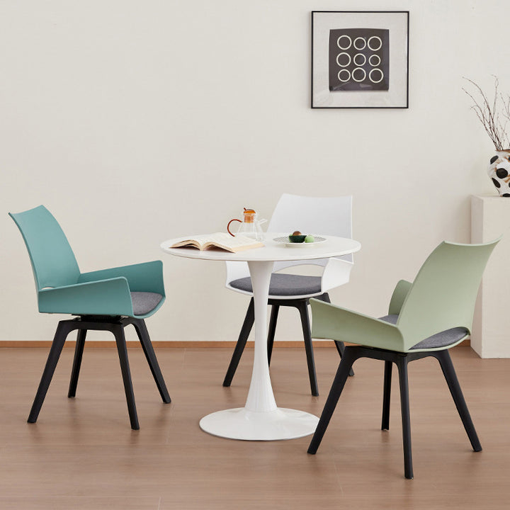 Zeitgenössischer industrieller trapezförmiger Kunststoff-Kohlenstoffstahl-Stoff-Schwamm-Drehbarer Ergonomischer Schreibtischstuhl Rückenlehne Armlehne für Home Office 