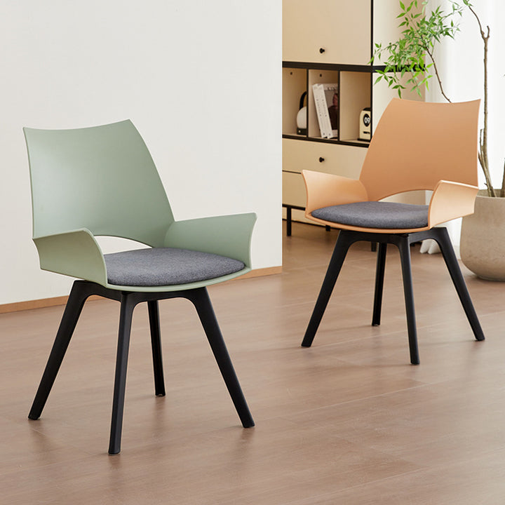 Zeitgenössischer industrieller trapezförmiger Kunststoff-Kohlenstoffstahl-Stoff-Schwamm-Drehbarer Ergonomischer Schreibtischstuhl Rückenlehne Armlehne für Home Office 