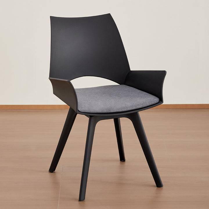 Zeitgenössischer industrieller trapezförmiger Kunststoff-Kohlenstoffstahl-Stoff-Schwamm-Drehbarer Ergonomischer Schreibtischstuhl Rückenlehne Armlehne für Home Office 