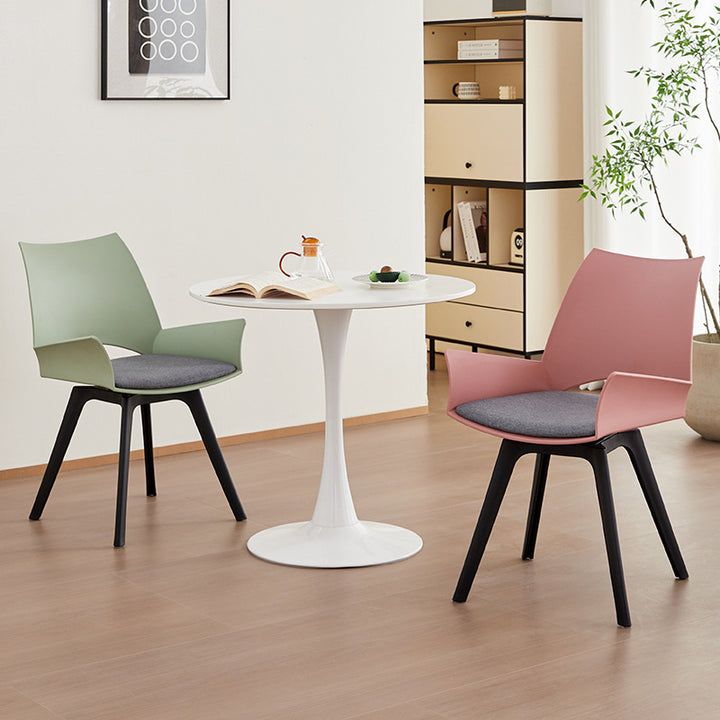 Zeitgenössischer industrieller trapezförmiger Kunststoff-Kohlenstoffstahl-Stoff-Schwamm-Drehbarer Ergonomischer Schreibtischstuhl Rückenlehne Armlehne für Home Office 