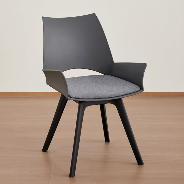 Zeitgenössischer industrieller trapezförmiger Kunststoff-Kohlenstoffstahl-Stoff-Schwamm-Drehbarer Ergonomischer Schreibtischstuhl Rückenlehne Armlehne für Home Office 