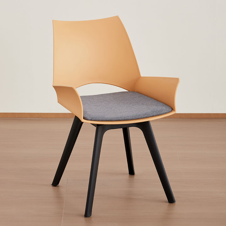 Zeitgenössischer industrieller trapezförmiger Kunststoff-Kohlenstoffstahl-Stoff-Schwamm-Drehbarer Ergonomischer Schreibtischstuhl Rückenlehne Armlehne für Home Office 