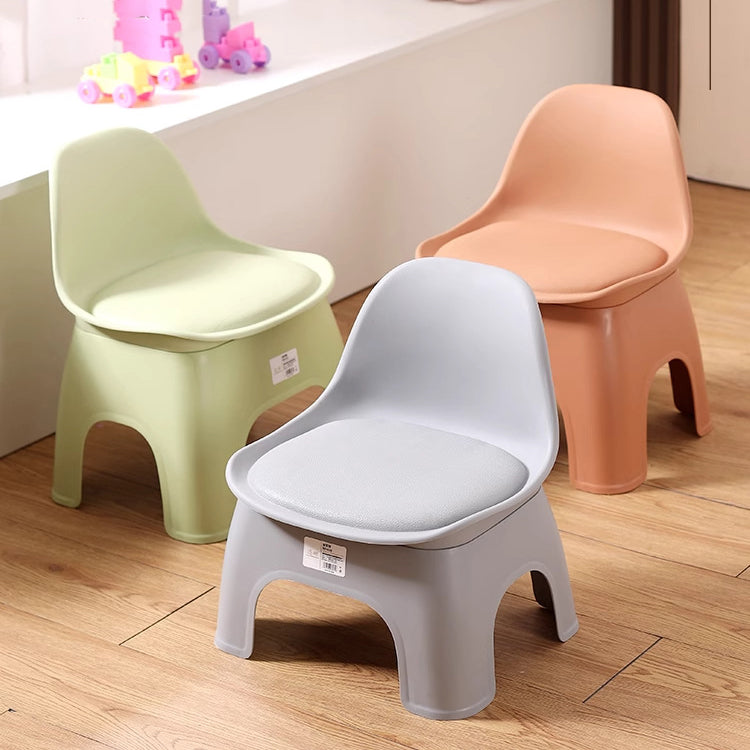 Moderno Minimalista Impermeable Arco Cuadrado Taburete Bajo de Plástico para Niños con Respaldo Sin Brazos Para Sala de Estar 