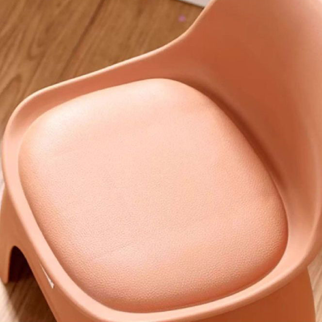 Moderno Minimalista Impermeable Arco Cuadrado Taburete Bajo de Plástico para Niños con Respaldo Sin Brazos Para Sala de Estar 