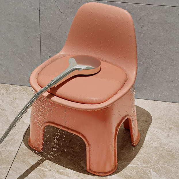Moderno Minimalista Impermeable Arco Cuadrado Taburete Bajo de Plástico para Niños con Respaldo Sin Brazos Para Sala de Estar 
