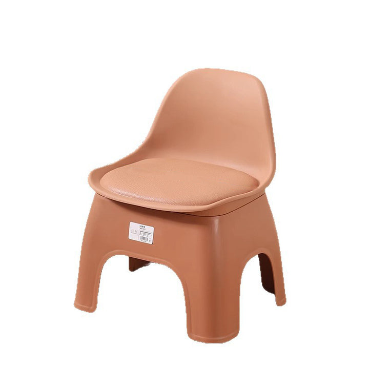 Moderno Minimalista Impermeable Arco Cuadrado Taburete Bajo de Plástico para Niños con Respaldo Sin Brazos Para Sala de Estar 