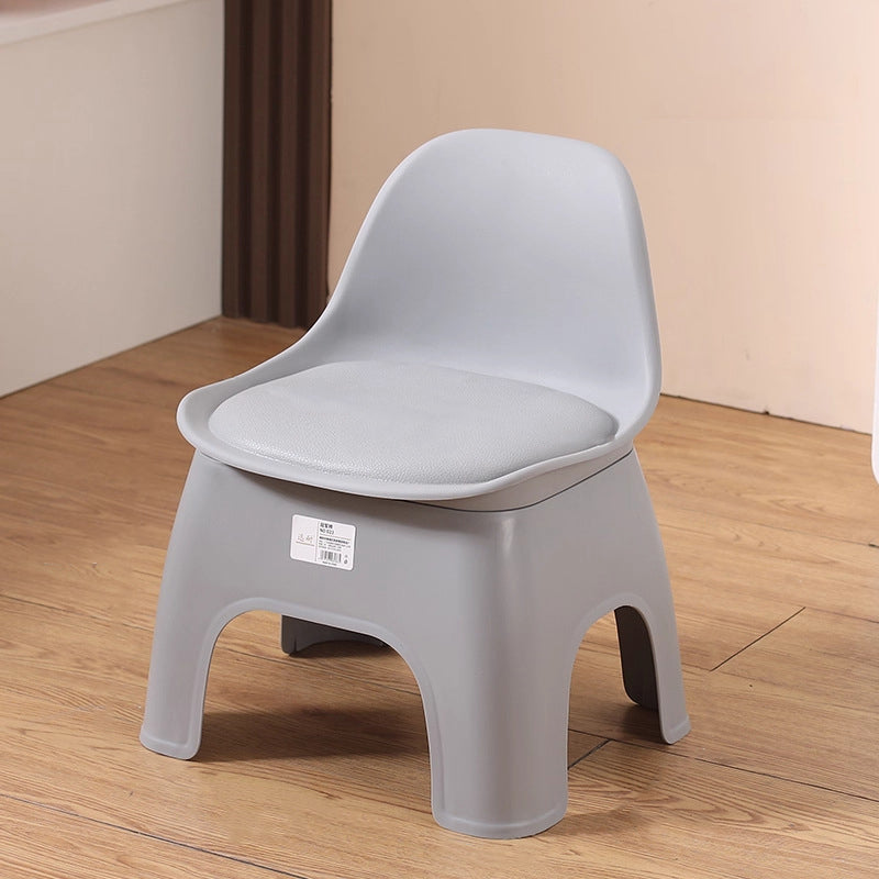 Moderno Minimalista Impermeable Arco Cuadrado Taburete Bajo de Plástico para Niños con Respaldo Sin Brazos Para Sala de Estar 