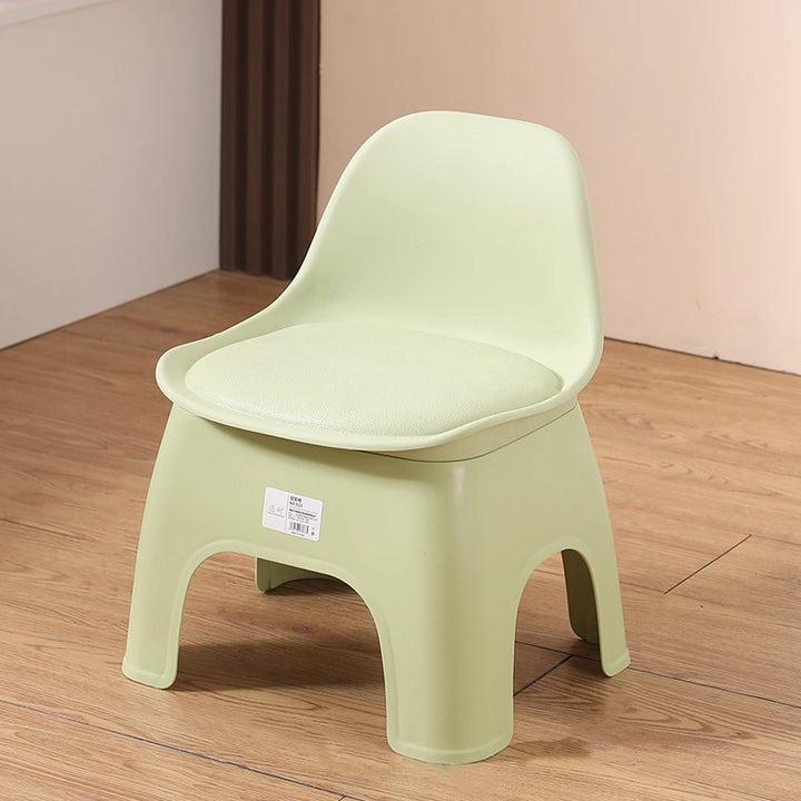 Moderno Minimalista Impermeable Arco Cuadrado Taburete Bajo de Plástico para Niños con Respaldo Sin Brazos Para Sala de Estar 