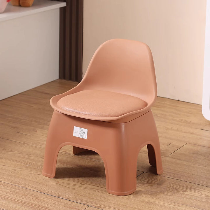 Moderno Minimalista Impermeable Arco Cuadrado Taburete Bajo de Plástico para Niños con Respaldo Sin Brazos Para Sala de Estar 