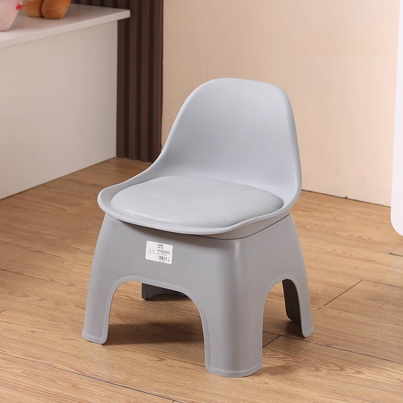 Moderno Minimalista Impermeable Arco Cuadrado Taburete Bajo de Plástico para Niños con Respaldo Sin Brazos Para Sala de Estar 