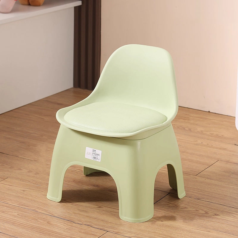 Moderno Minimalista Impermeable Arco Cuadrado Taburete Bajo de Plástico para Niños con Respaldo Sin Brazos Para Sala de Estar 