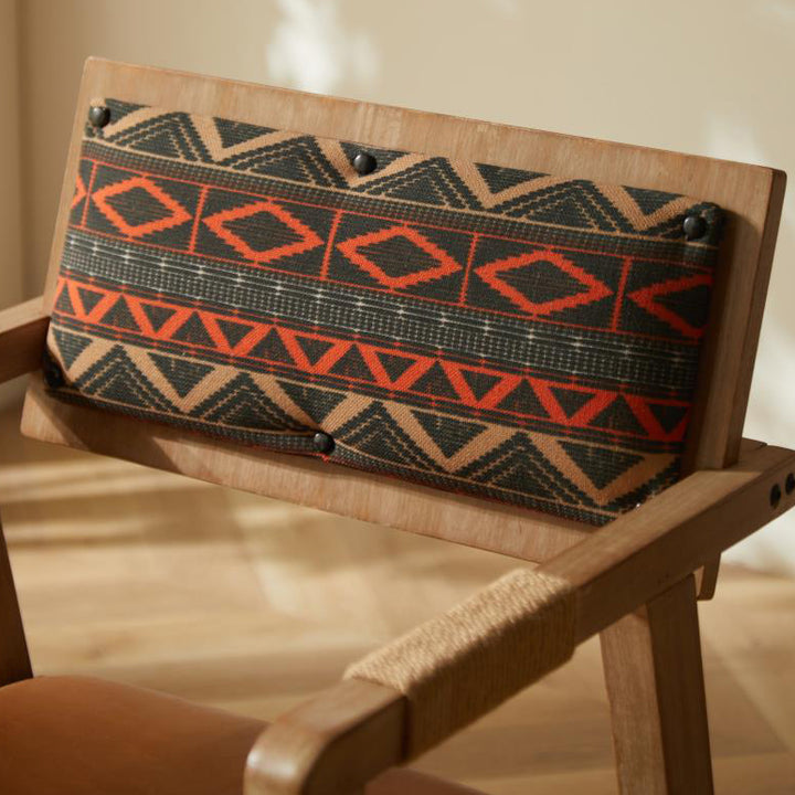 Contemporary Boho Rectangular Rubberwood Multilayer Board PU Leather Sponge Dining Chair Backrest Armrest For Dining Room &amp; Kitchen