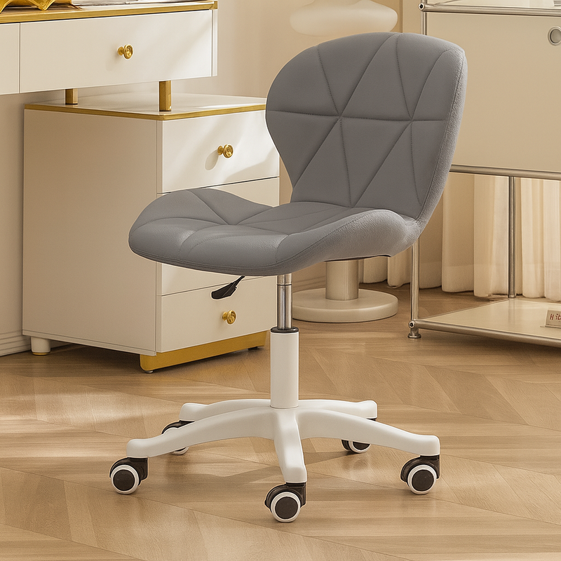 Modern Minimalist PU Leather Metal Semicircle Liftable Desk Chair Backrest For Home Office