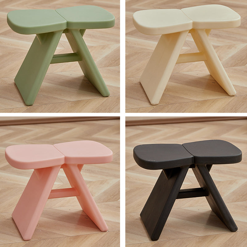 Modern Minimalist PE Rectangular Low Stool Armless For Entryways