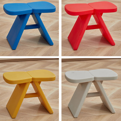 Modern Minimalist PE Rectangular Low Stool Armless For Entryways