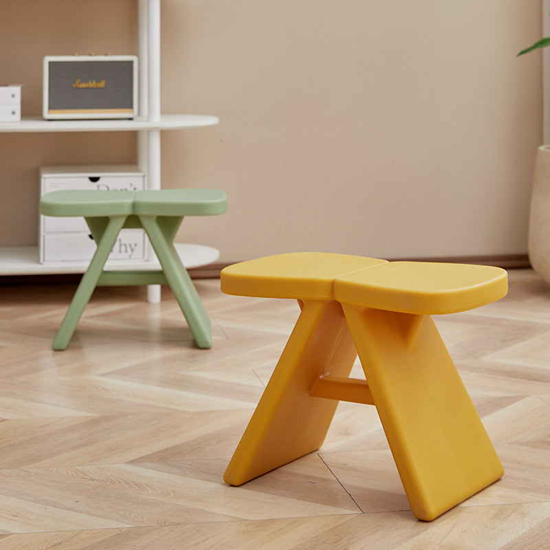 Modern Minimalist PE Rectangular Low Stool Armless For Entryways