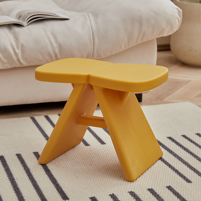 Modern Minimalist PE Rectangular Low Stool Armless For Entryways
