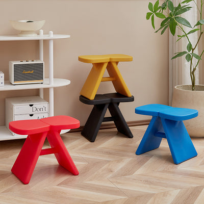 Modern Minimalist PE Rectangular Low Stool Armless For Entryways