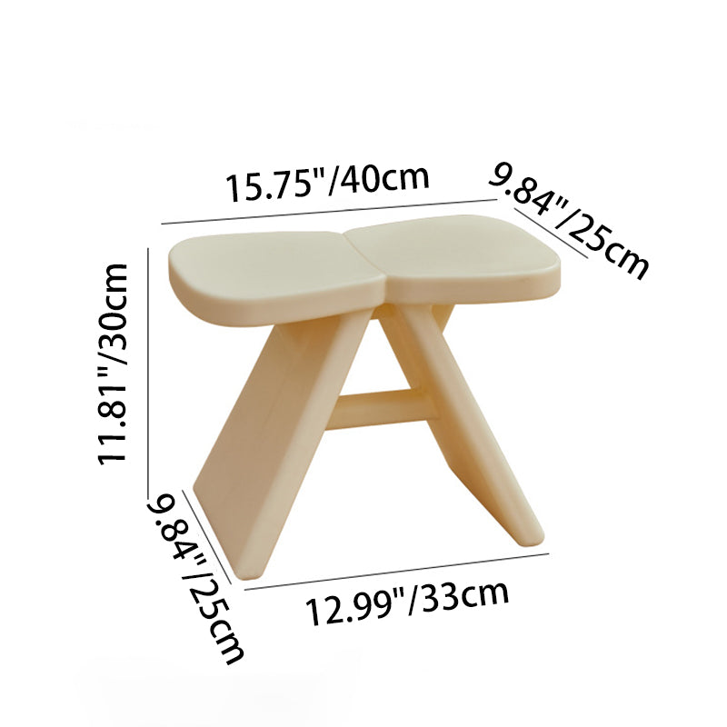 Modern Minimalist PE Rectangular Low Stool Armless For Entryways