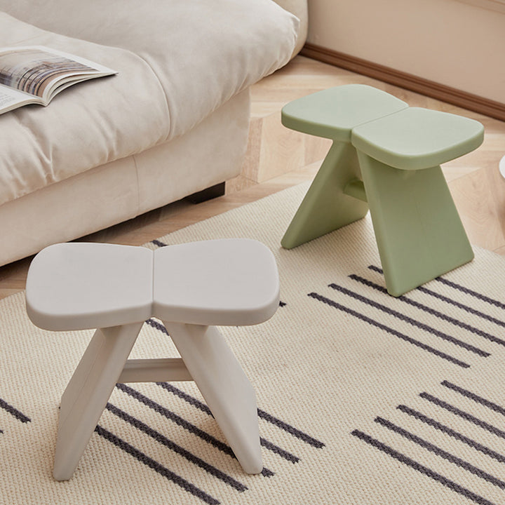 Modern Minimalist PE Rectangular Low Stool Armless For Entryways
