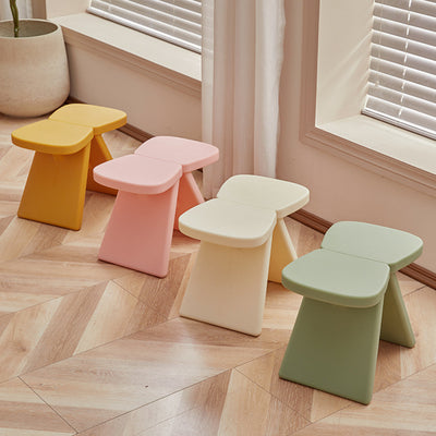 Modern Minimalist PE Rectangular Low Stool Armless For Entryways