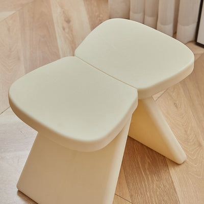 Modern Minimalist PE Rectangular Low Stool Armless For Entryways