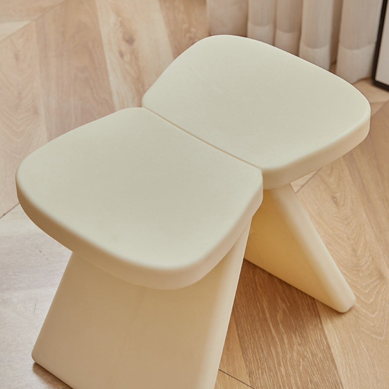 Modern Minimalist PE Rectangular Low Stool Armless For Entryways