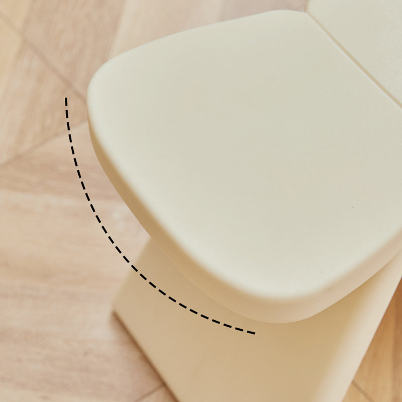Modern Minimalist PE Rectangular Low Stool Armless For Entryways