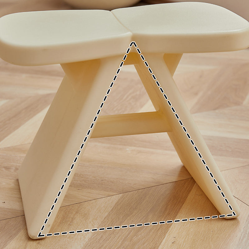 Modern Minimalist PE Rectangular Low Stool Armless For Entryways